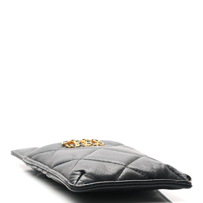 Chanel Lambskin Quilted Chanel 19 Phone and Card Holder Black 4 of 12
