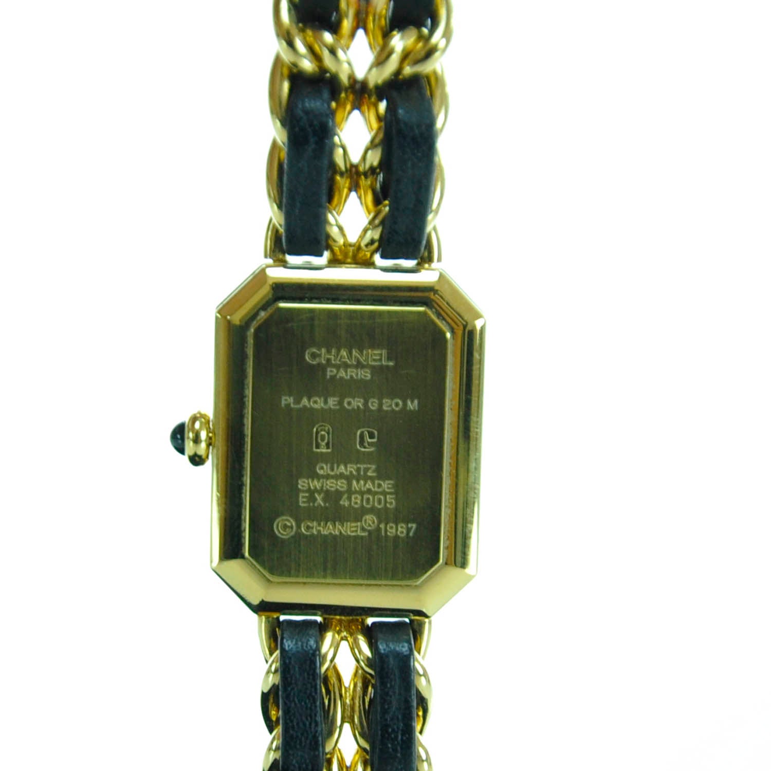 Chanel Stainless Steel Lambskin 20mm Chain Premiere Quartz Watch Gold M 5 of 5