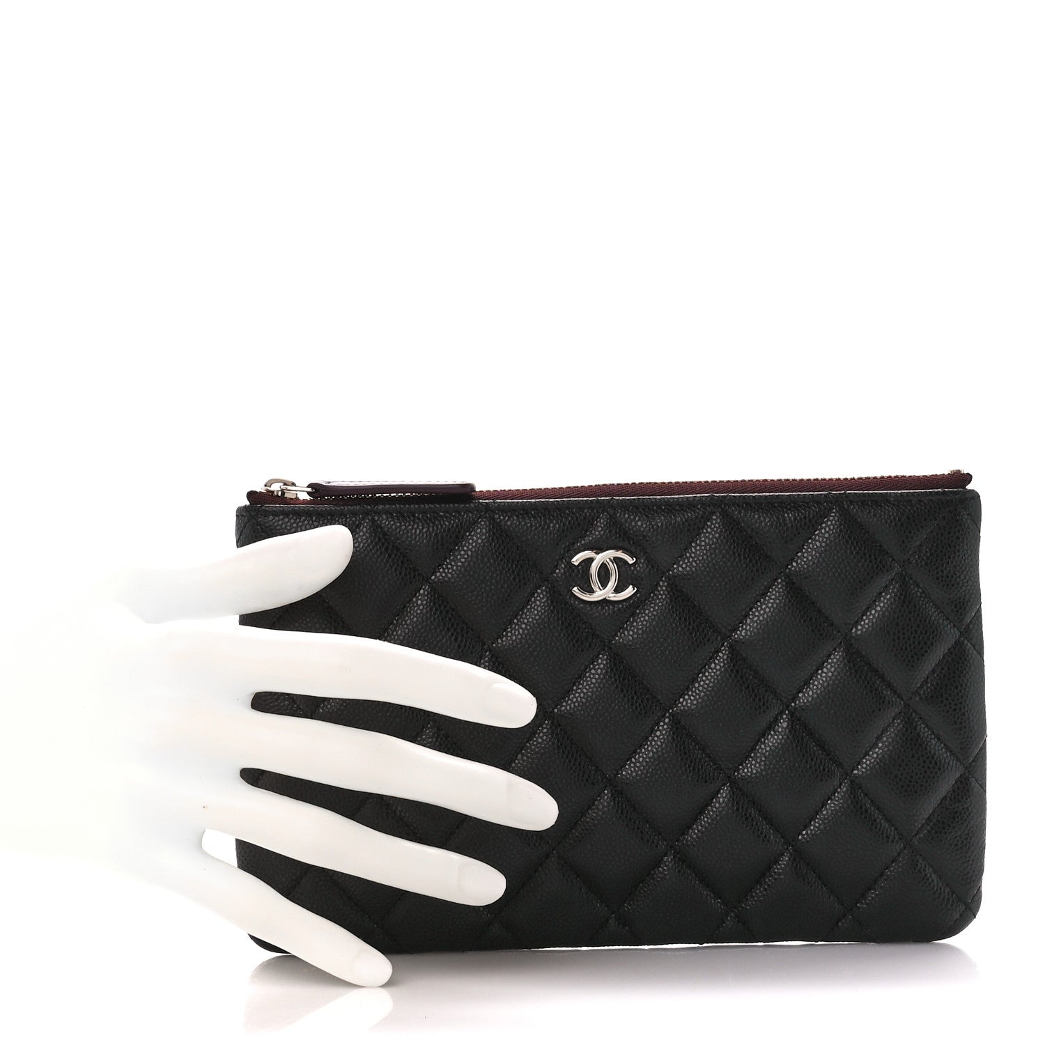 Chanel Caviar Quilted Cosmetic Case Black 2 of 11