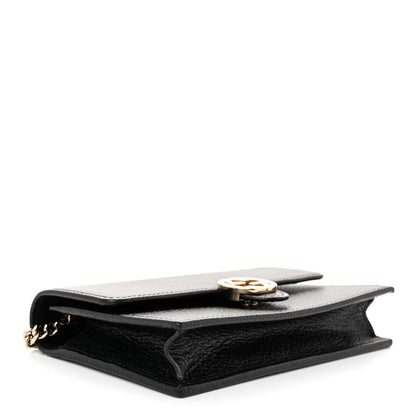Gucci Dollar Calfskin Interlocking G Chain Wallet Black 5 of 10