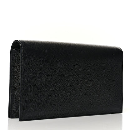 Saint Laurent Grain De Poudre Classic Monogram Kate Clutch Black 3 of 9