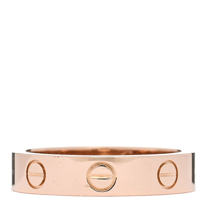 Cartier 18K Pink Gold Diamond 4mm LOVE Wedding Band Ring 50 5.25 3 of 4