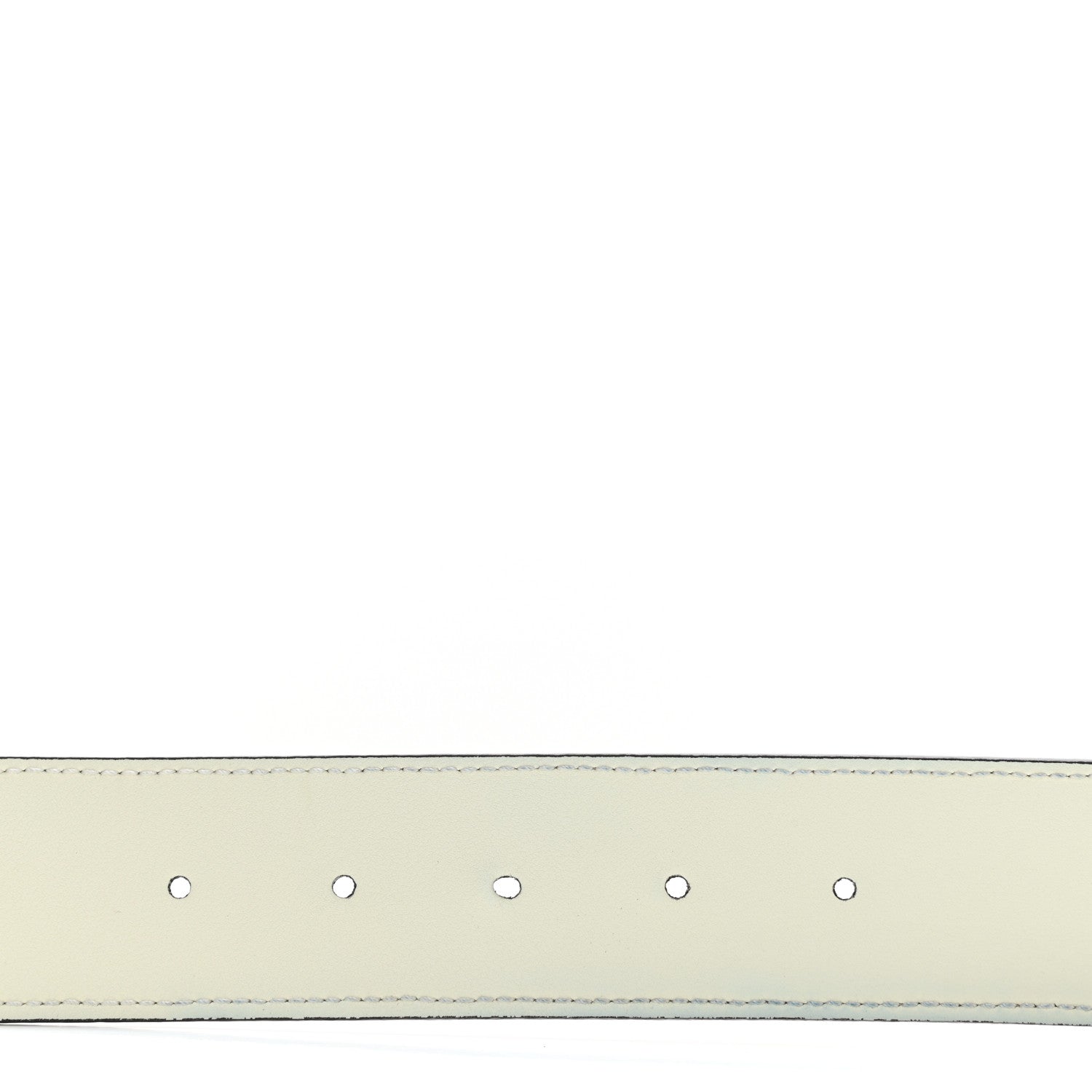 Gucci GG Supreme Monogram Plutone Calfskin Enamel Double G 40mm Belt 80 32 Beige Ebony Mystic White 4 of 5