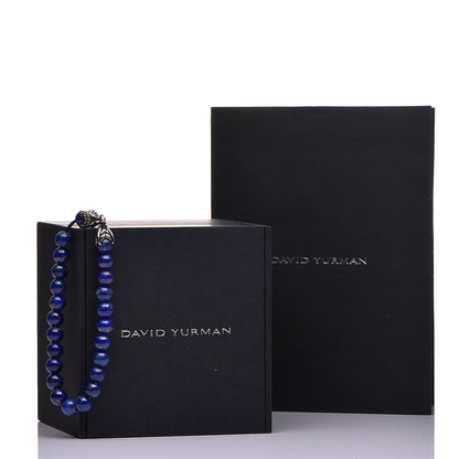 David Yurman Sterling Silver Lapis Lazuli 8mm Spiritual Beads Bracelet 7 of 7