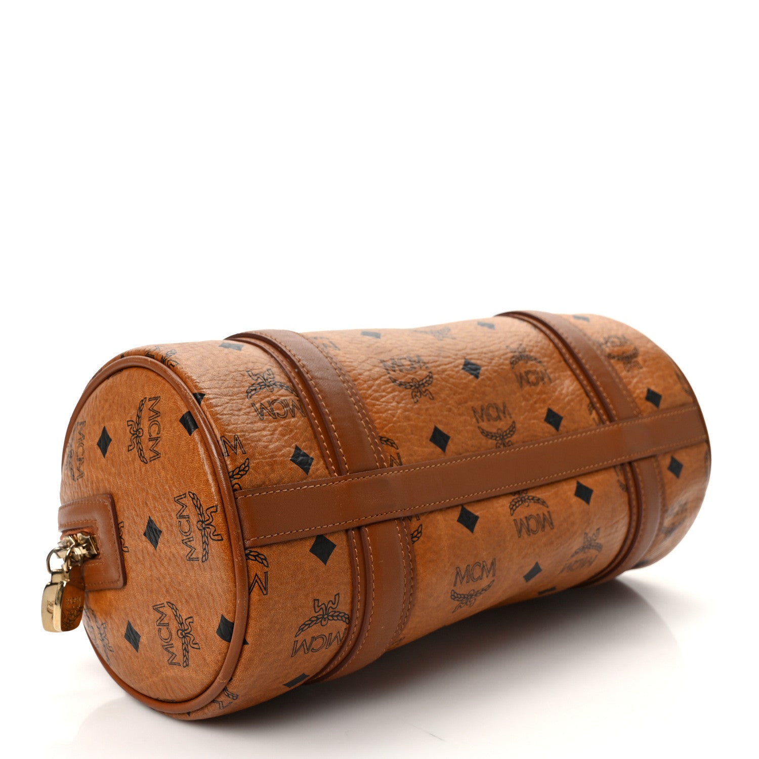 MCM Visetos Essential Barrel Bag Cognac 4 of 8