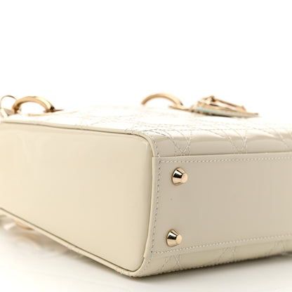 Christian Dior Patent Cannage Mini Lady Dior Ivory 9 of 11