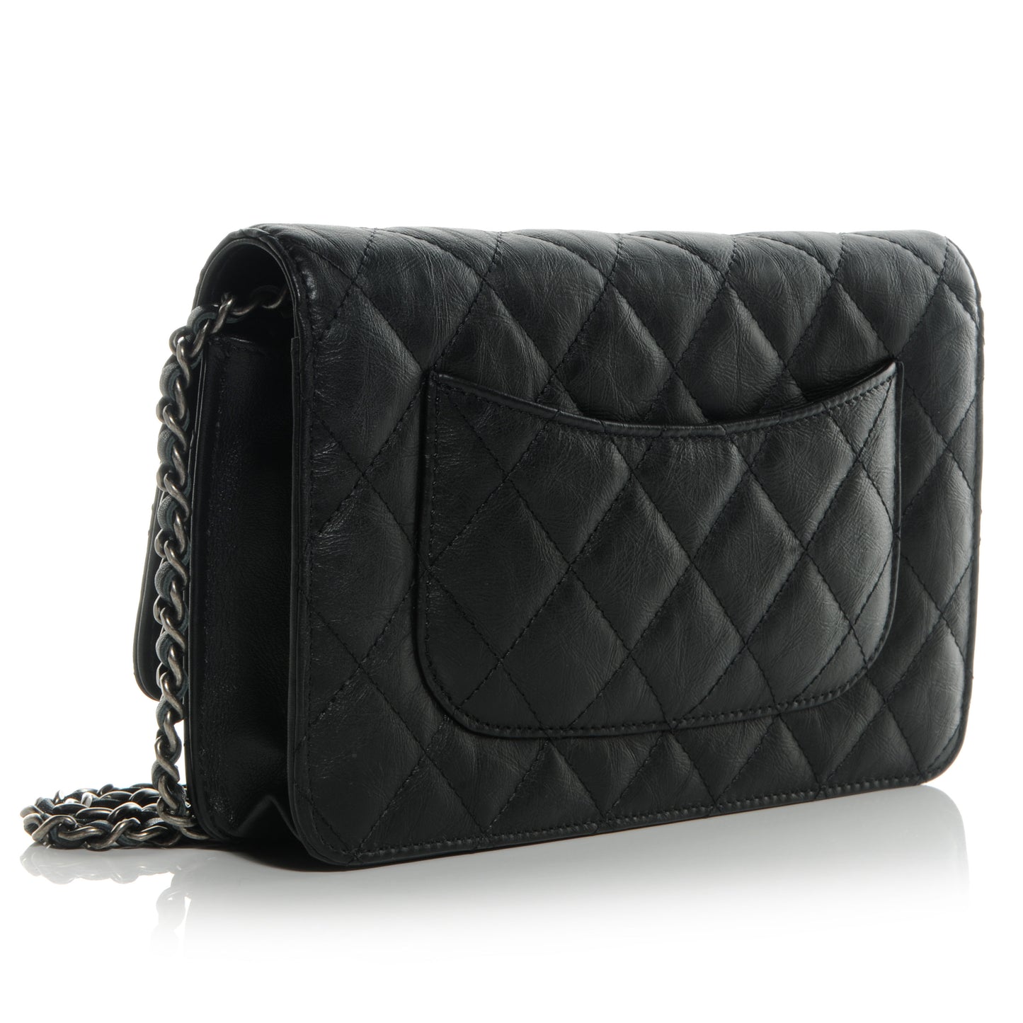 Aged Calfskin Reissue Wallet On Chain WOC Black