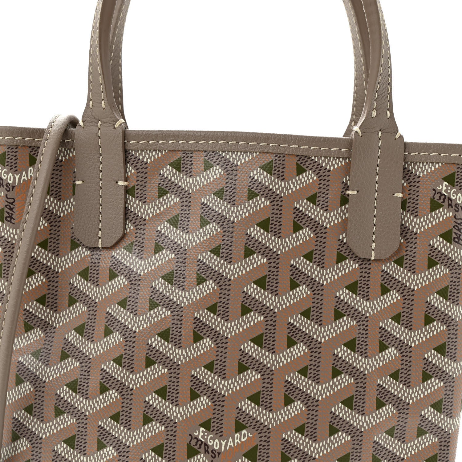 Goyard Goyardine Poitiers Tote Grege Khaki 8 of 12