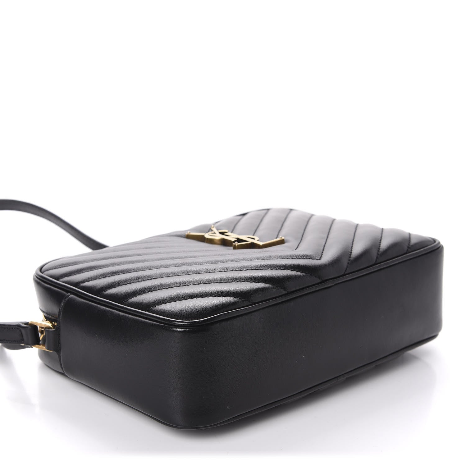 Saint Laurent Calfskin Matelasse Monogram Lou Camera Bag Black 4 of 10