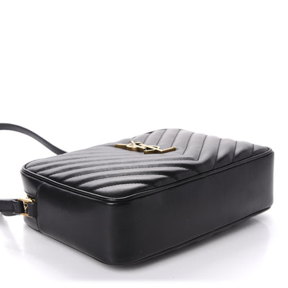 Saint Laurent Calfskin Matelasse Monogram Lou Camera Bag Black 4 of 10