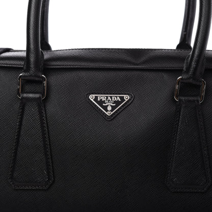 Prada Saffiano Travel Briefcase Black 10 of 14