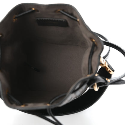 Fendi Vitello Liberty F is Fendi Bi-Color FF 1974 Embossed Mini Mon Tresor Bucket Bag Maya Black 5 of 9