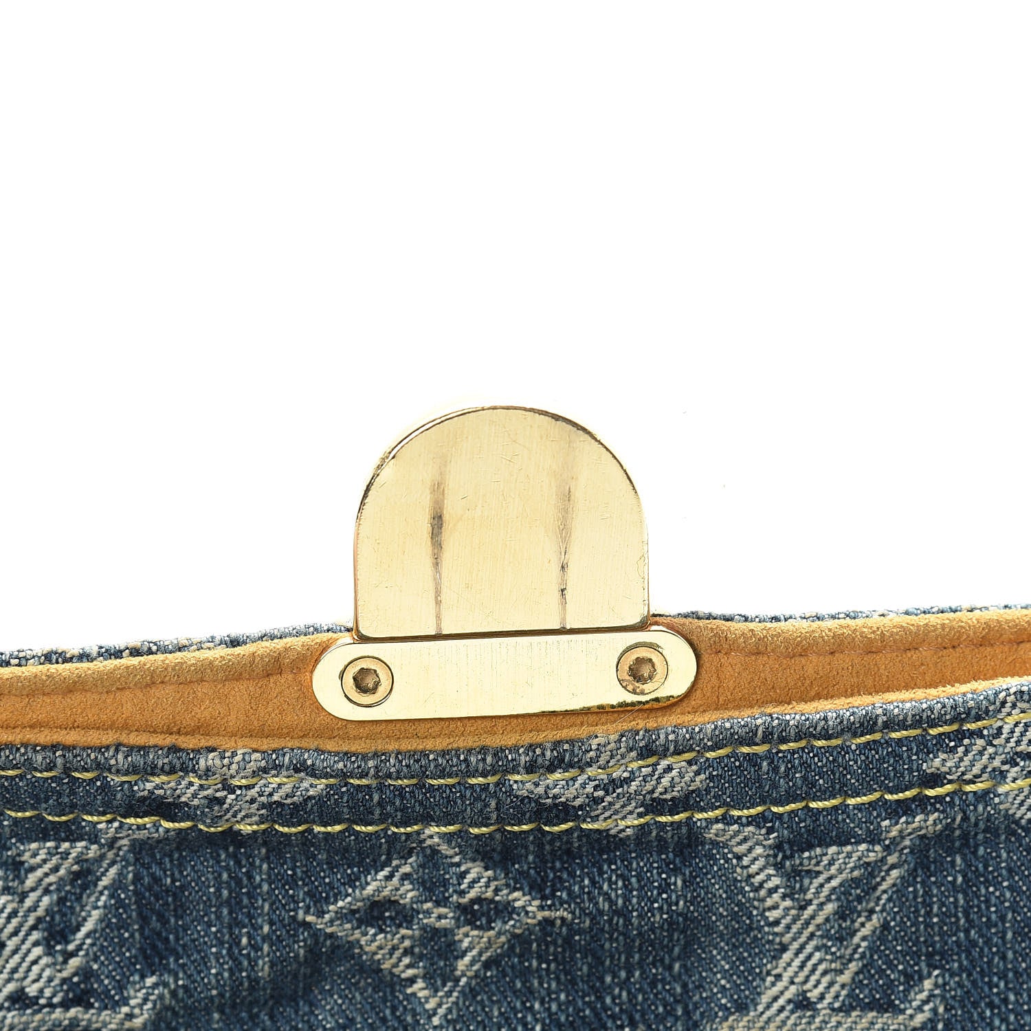 Louis Vuitton Monogram Denim Pochette Plat Clutch Blue 9 of 13