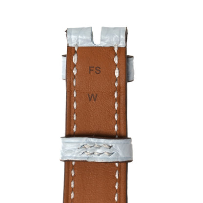 Hermes Matte Alligator 21mm Heure H Hour Watch Strap Bleu Brum 7 of 7