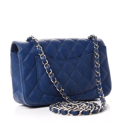 Chanel Caviar Quilted Mini Rectangular Flap Blue 3 of 14