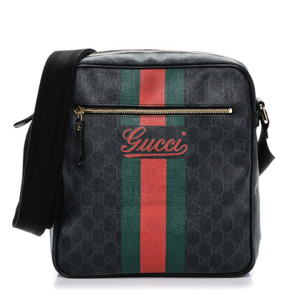 Gucci GG Plus Monogram Web Messenger Bag Black 1 of 7