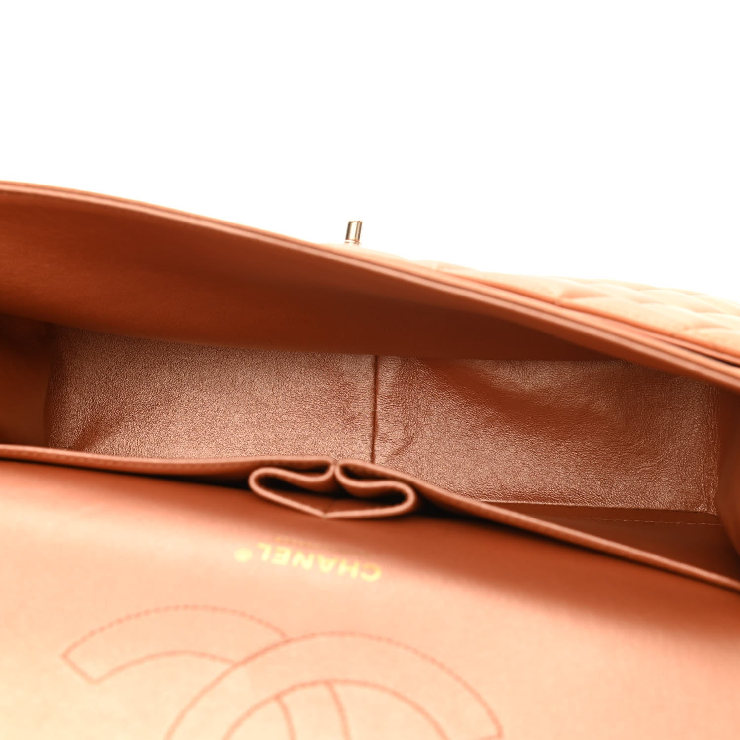Chanel Metallic Lambskin Quilted Jumbo Double Flap Copper 5 of 15