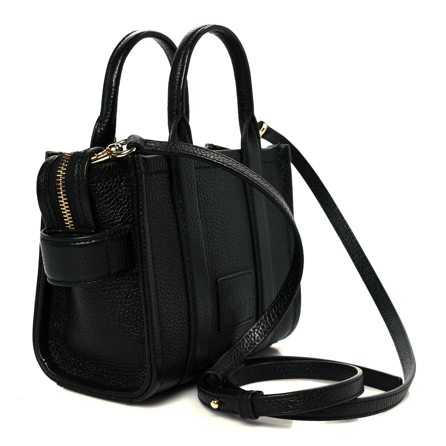 Grained Calfskin Micro The Tote Bag Black