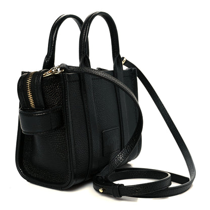 Marc Jacobs Grained Calfskin Micro The Tote Bag Black 3 of 12