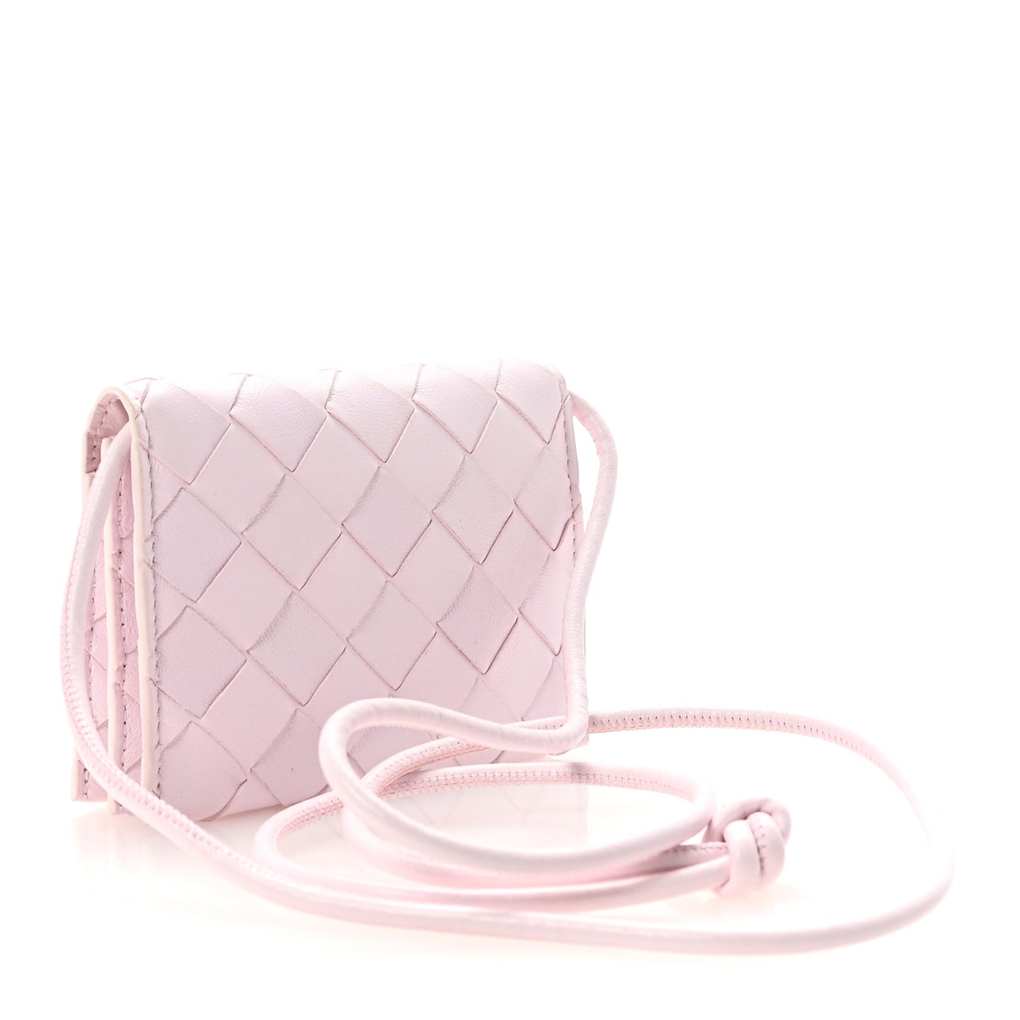 Nappa Intrecciato Card Case On Strap Bliss