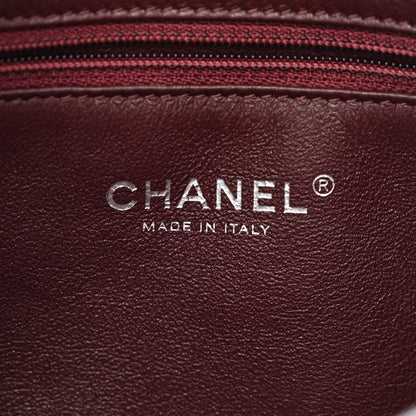 Chanel Metallic Lambskin Quilted Small Diamond CC Camera Case Dark Silver 6 of 11