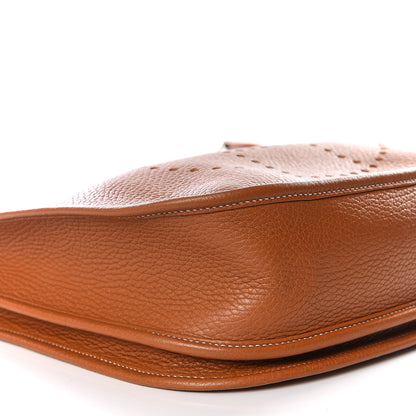 Hermes Taurillon Clemence Evelyne III PM Gold 6 of 11
