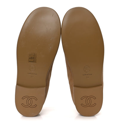Chanel Suede Calfskin CC Loafers 36 Dark Beige 6 of 11
