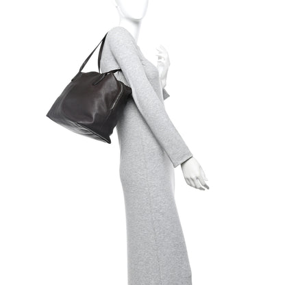 The Row Grained Saddle Calfskin Henri Bag Brunette 2 of 13