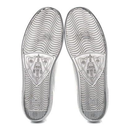 Gucci Metallic Nappa Interlocking G Perforated Womens Ace Sneakers 40.5 Silver 5 of 12