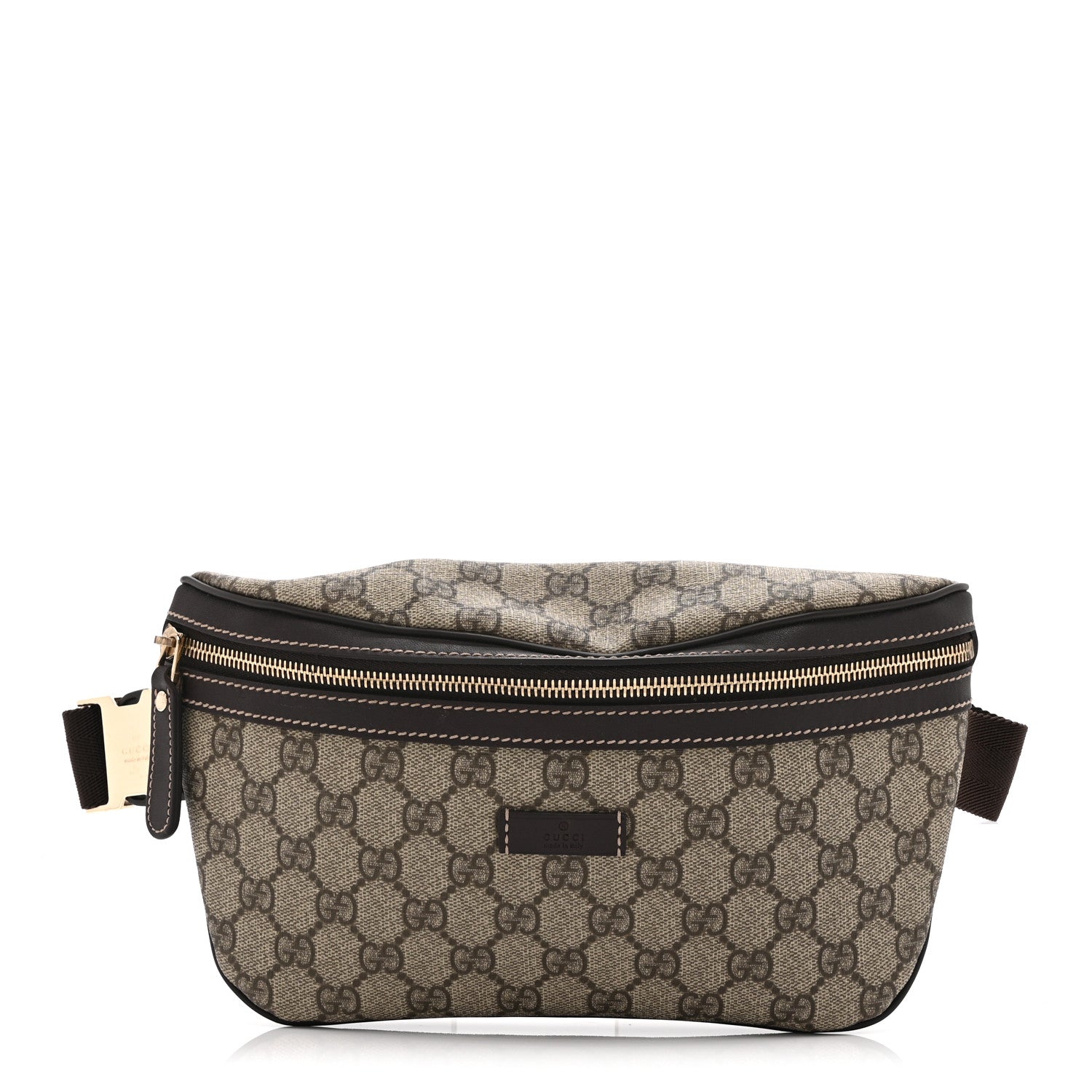 Gucci GG Supreme Monogram Belt Bag Dark Brown 1 of 10