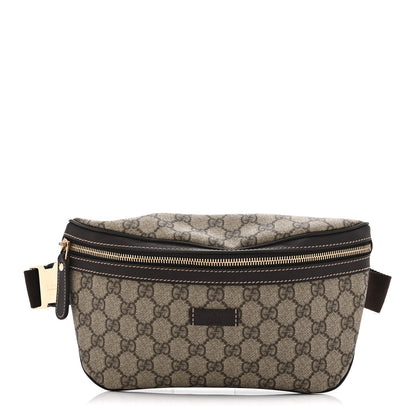 Gucci GG Supreme Monogram Belt Bag Dark Brown 1 of 10