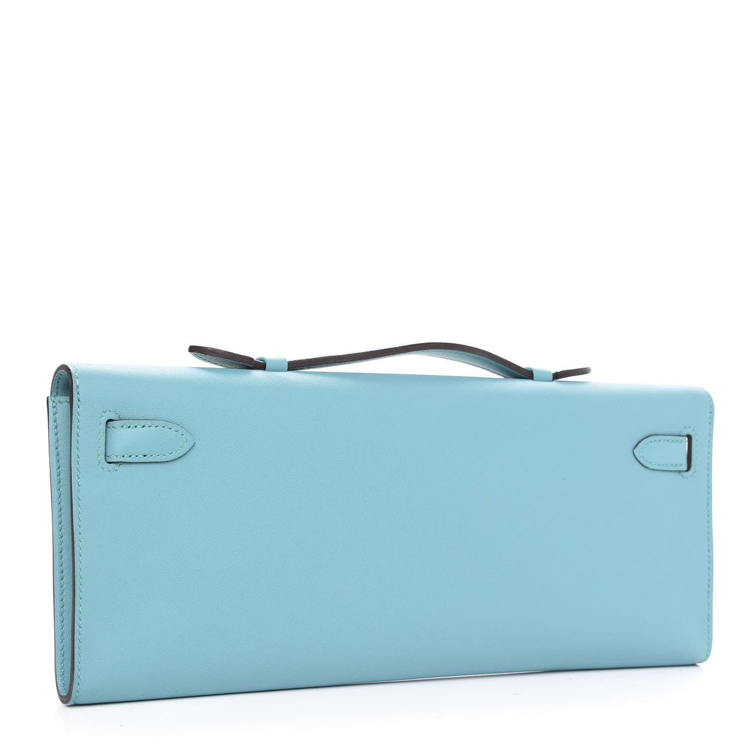 Hermes Swift Kelly Cut Clutch Pochette Bleu Saint Cyr 3 of 9
