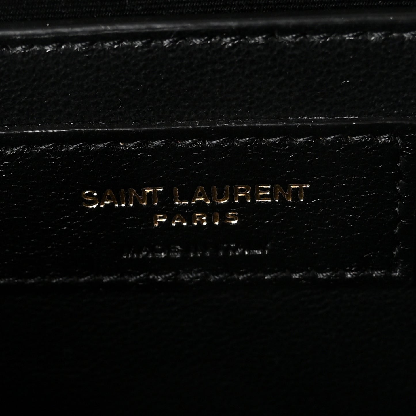 Crinkled Calfskin Small Monogram Kate Satchel Black