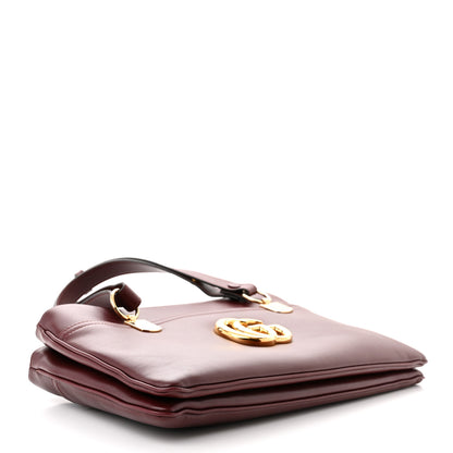 Gucci Vitello Palmellato Lux Large Arli Top Handle Bag Vintage Bordeaux 4 of 11