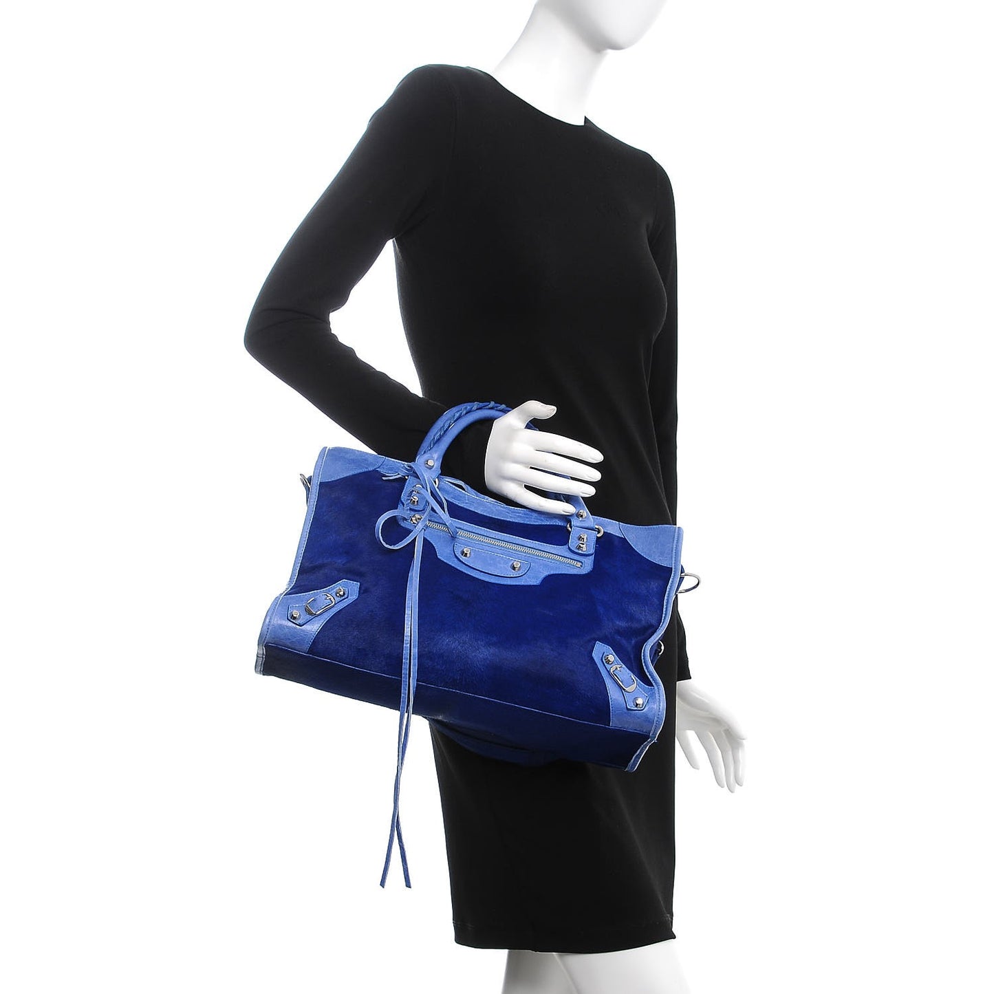 Chevre Pony Hair Classic Hardware City Bleuet