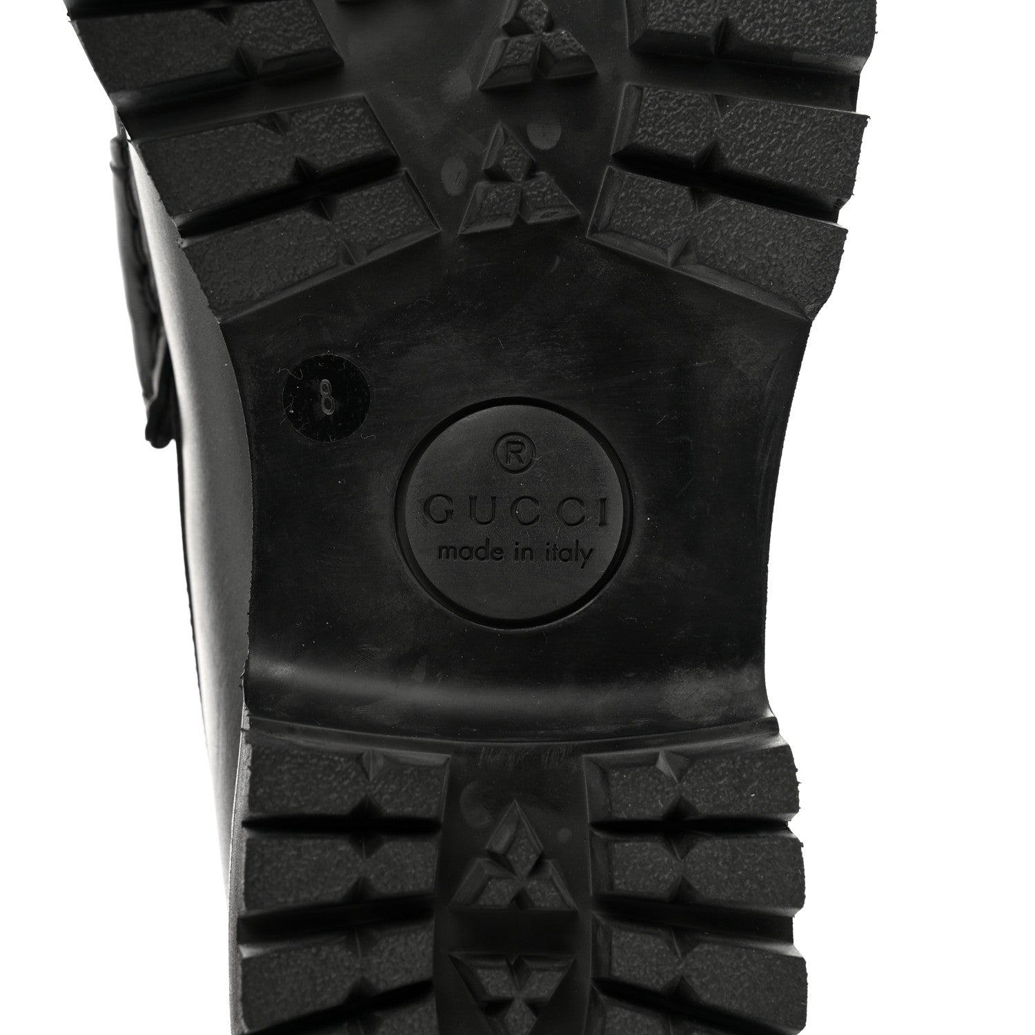 Gucci Cirano Lux Web Mens Horsebit Lug Sole Loafers 8 Black 6 of 9