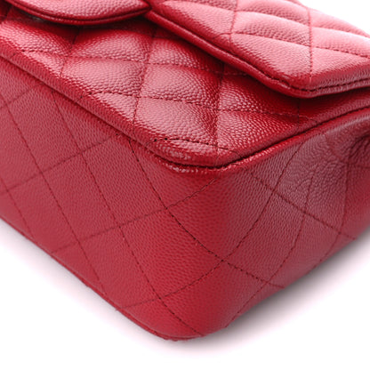 Chanel Caviar Quilted Mini Rectangular Flap Red 11 of 11