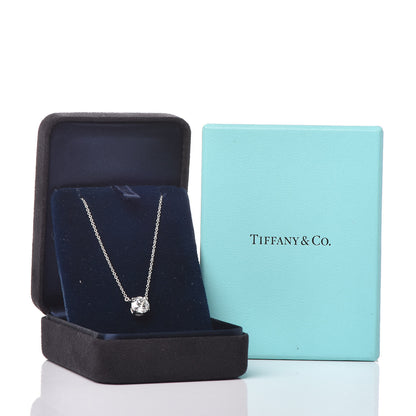 Tiffany Platinum Diamond 1.14ct Solitaire Pendant Necklace 9 of 10
