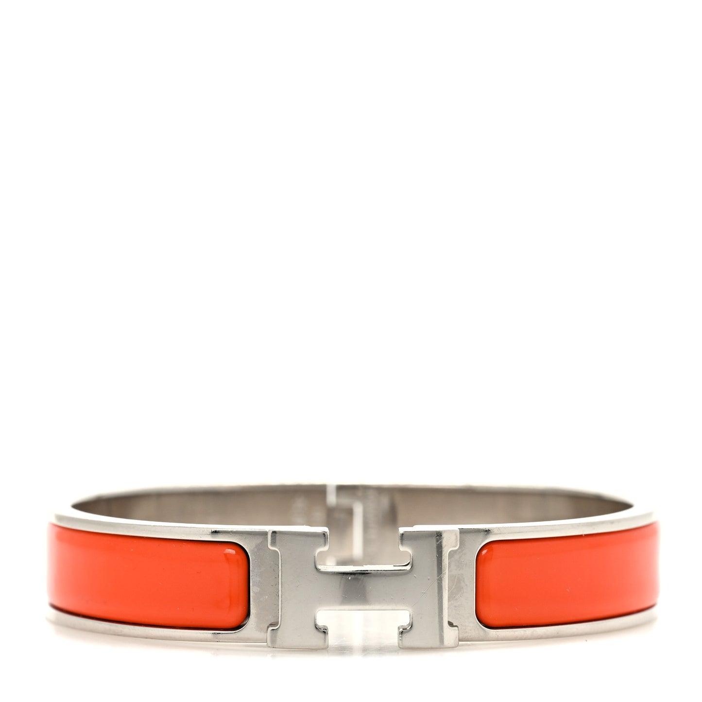 Enamel Narrow Clic Clac H Bracelet GM Orange