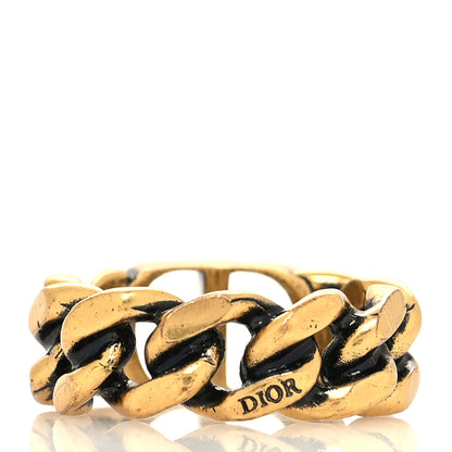 Christian Dior Metal Montaigne 30 Chain Ring S Antique Gold 3 of 5