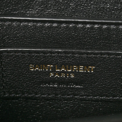 Saint Laurent Grain de Poudre Medium Classic Monogram Cassandra Top Handle Vert Fonce 7 of 11