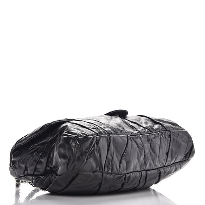 Chanel Glazed Calfskin Twisted Maxi Flap Black 4 of 7