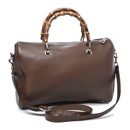 Gucci Calfskin Medium Bamboo Shopper Boston Acero 2 of 10