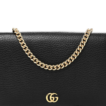 Gucci Calfskin Mini GG Marmont Chain Wallet Black 8 of 10
