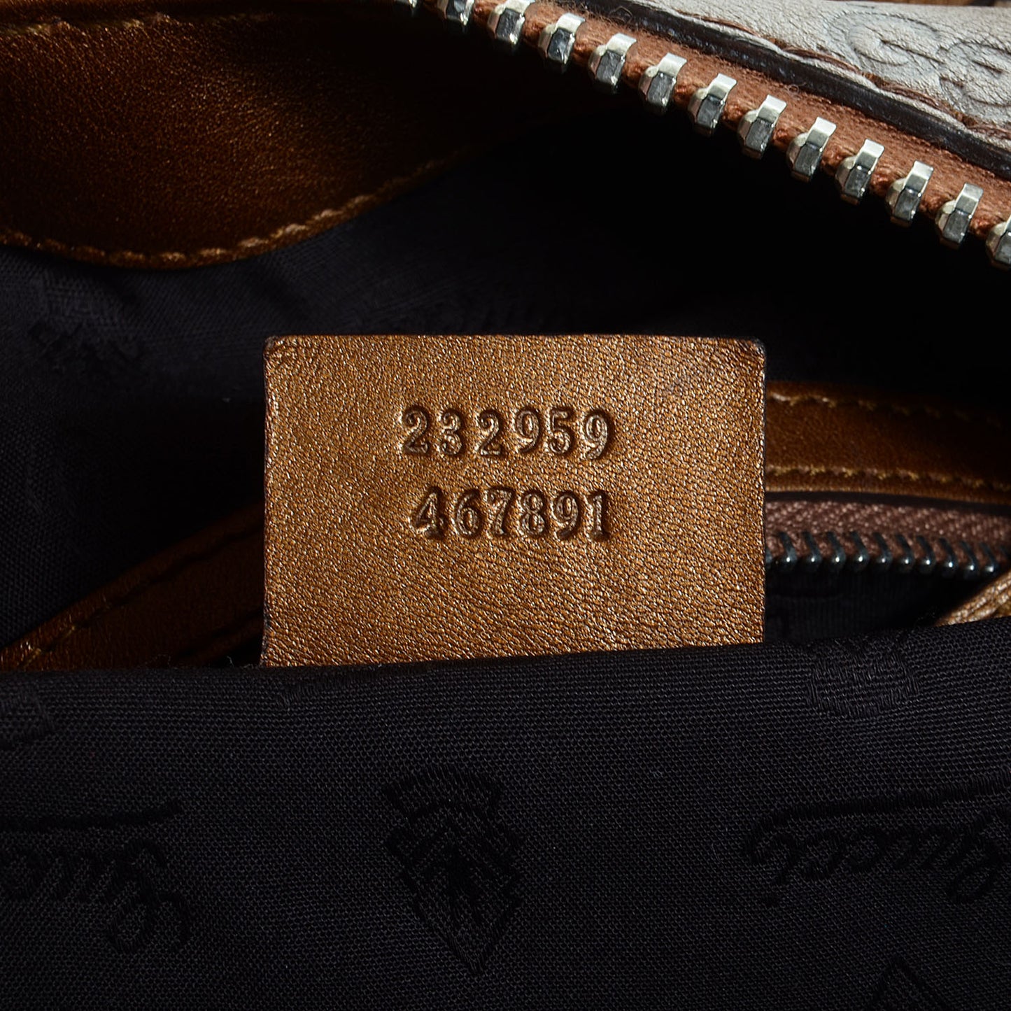 Guccissima Medium Bamboo Bar Tote Bronze