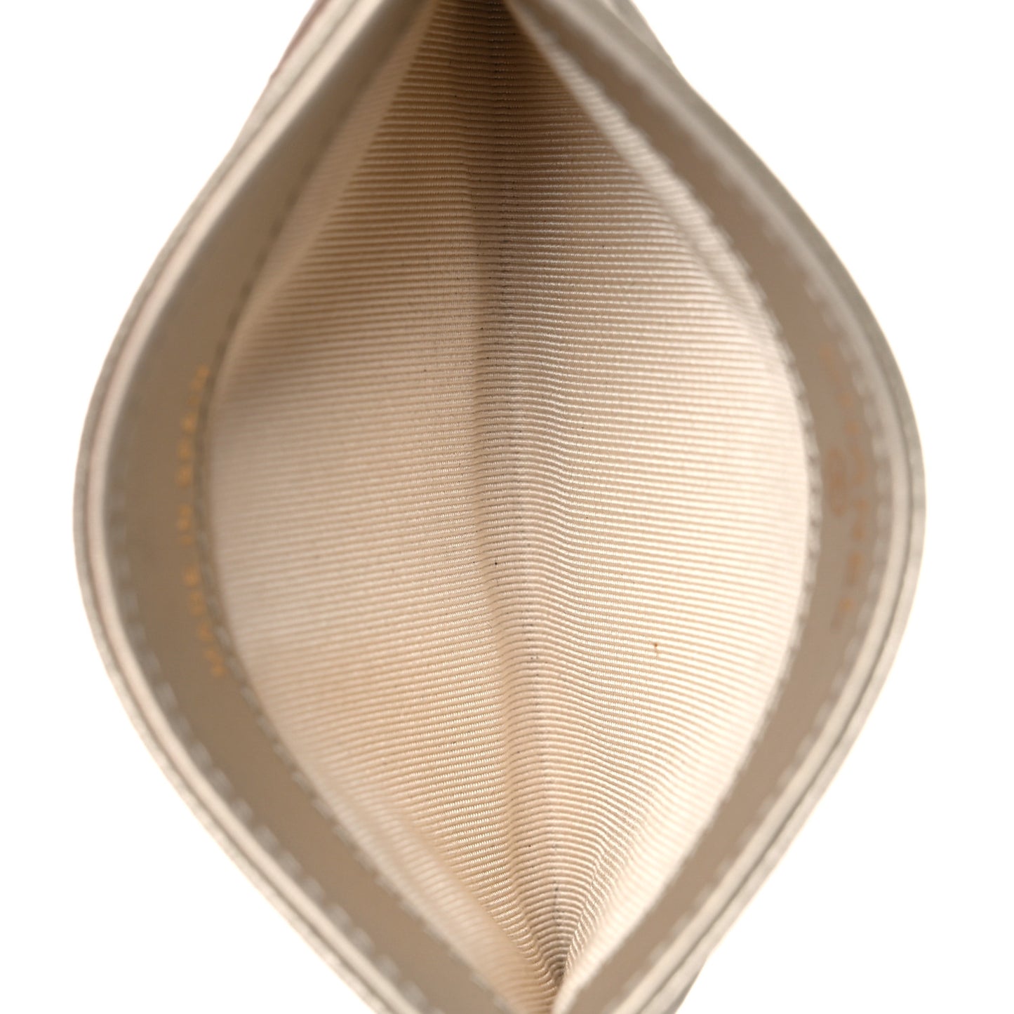 Metallic Caviar Quilted Card Holder Light Gold