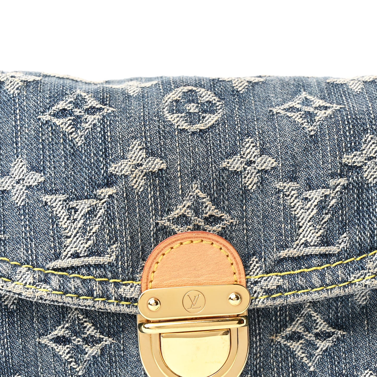 Monogram Denim Mini Pleaty Blue