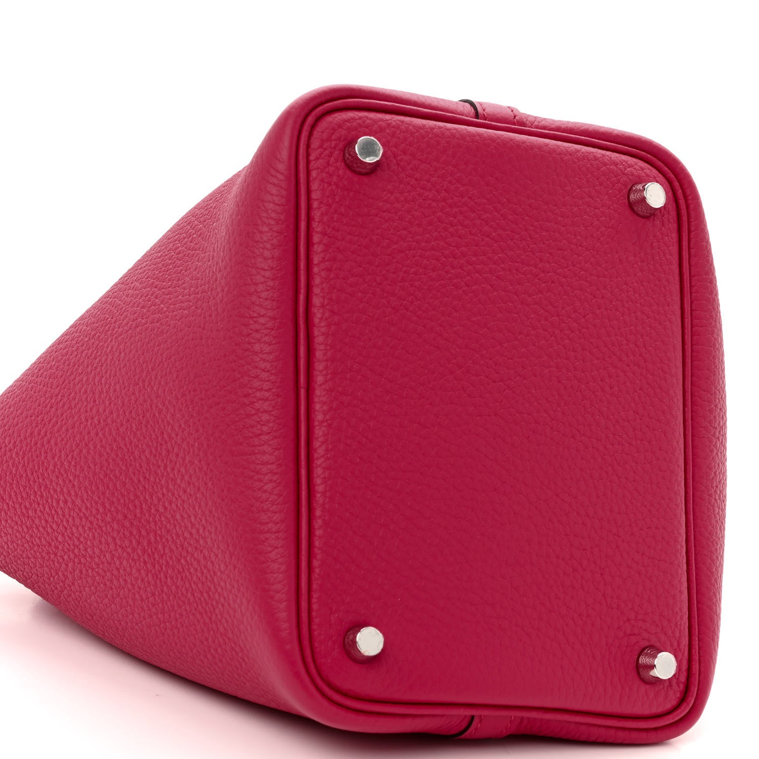 Hermes Taurillon Clemence Swift Eclat Picotin Lock 18 PM Framboise Rouge Sellier 8 of 9