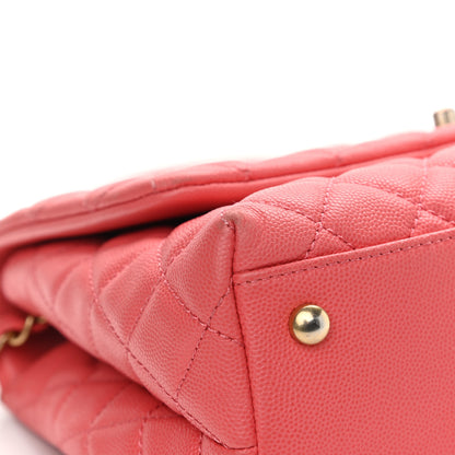 Chanel Caviar Quilted Small Coco Handle Flap Pink 10 of 15