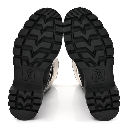 Louis Vuitton Rubber Calfskin Territory Flat Boots 36 Black 5 of 9